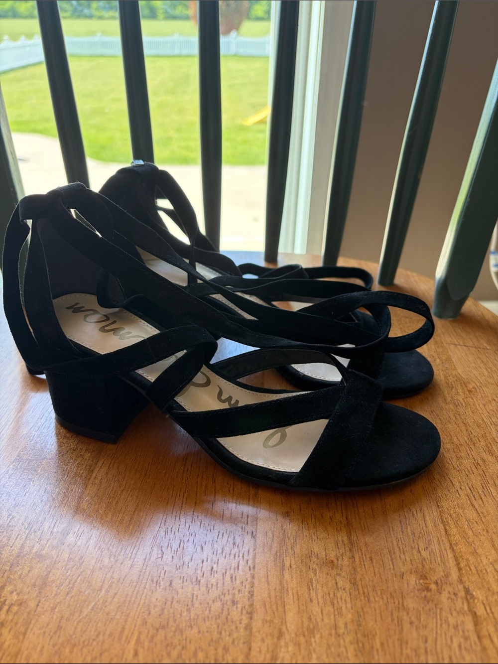 Sam Edelman Black Strappy Block Heel Sandals 7.5
